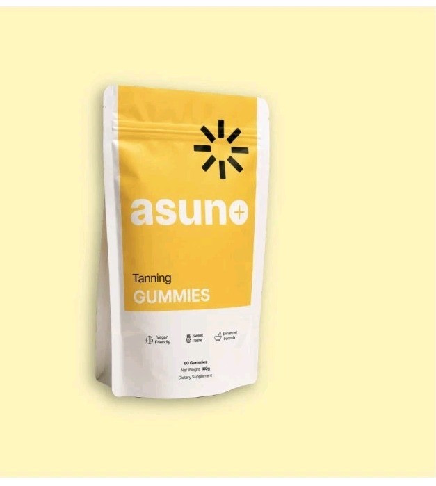 Tanning Gummies Beta Carotene Peach Mango Vegan 60 CT Astaxanthin Asuno