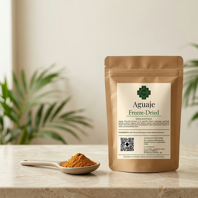 Aguaje Powder 100% Wild Harvested Freeze-Dried Peru Superfood Vegan