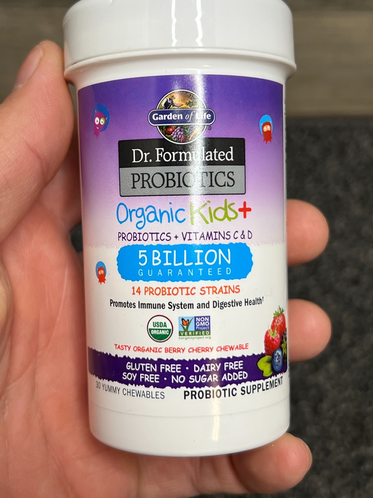 Garden of Life Dr. Formulated Probiotics Organic Kids+ 30 chewables Exp 08/2026
