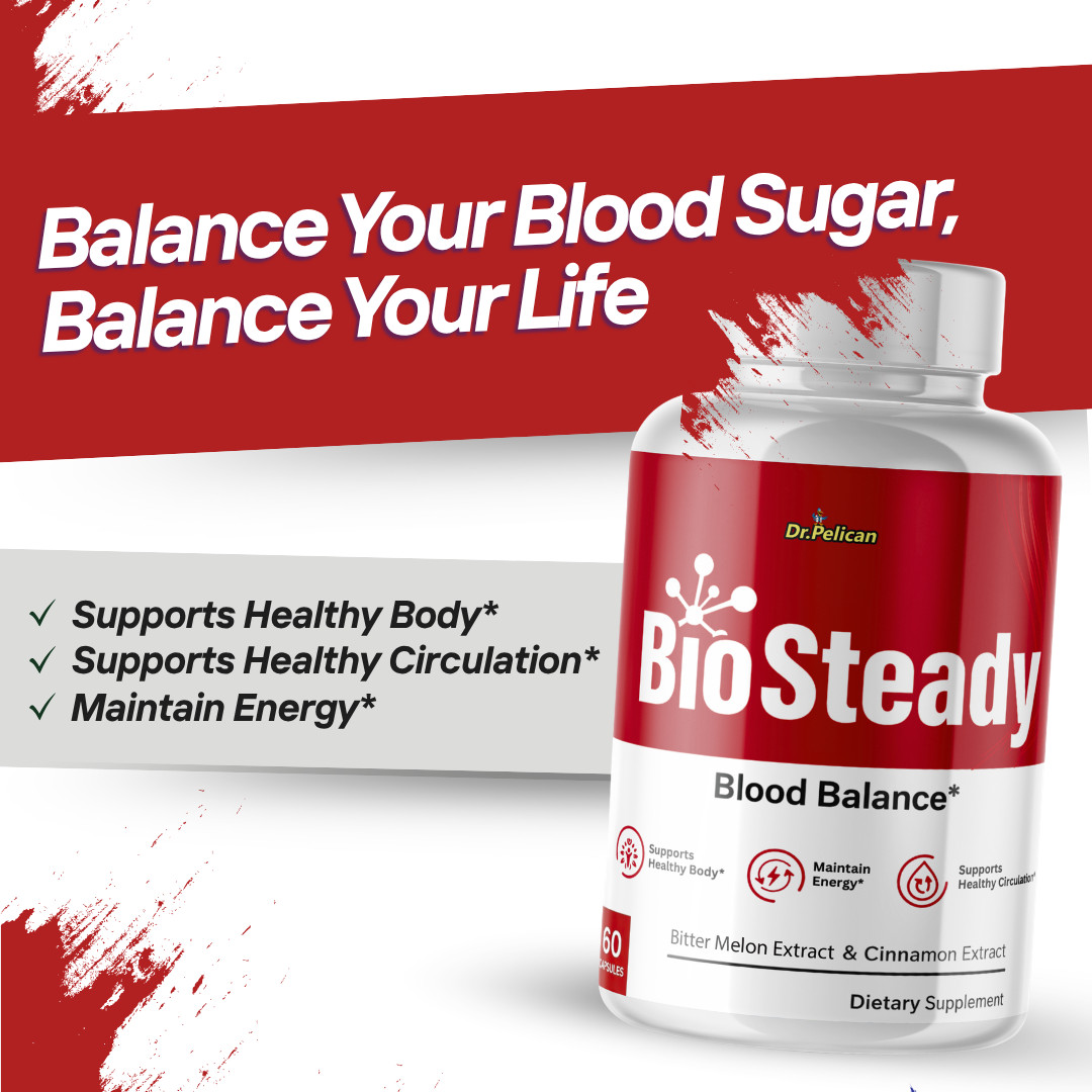 Bio Steady-Blood Support- 3 Bottles- 180 Capsules