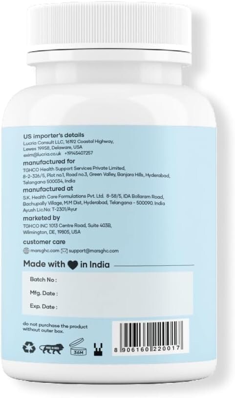 Mars by GHC Surge Max Contains Shilajit, Ashwagandha, Gokshura, Musli 120 Caps