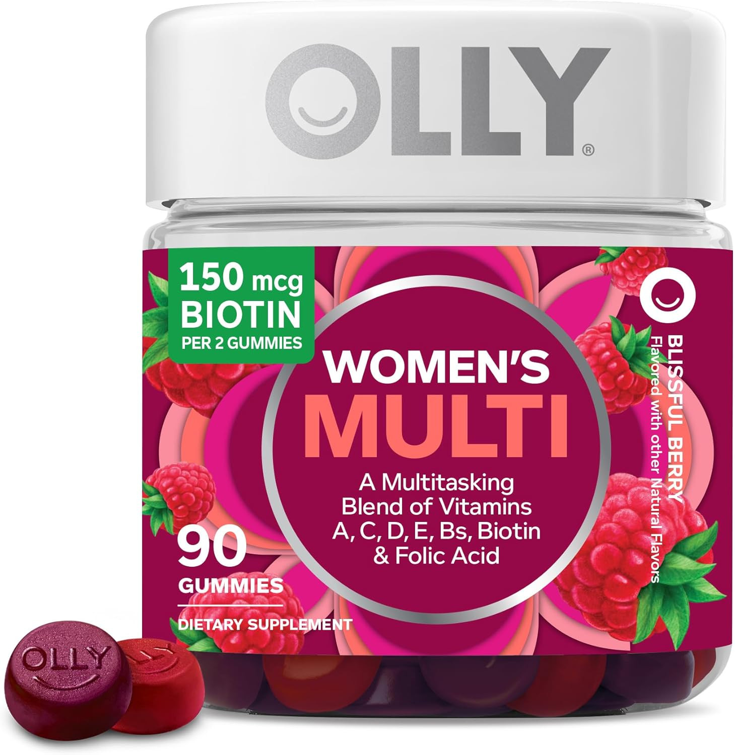 Women’S Multivitamin Gummy, Vitamins A, D, C, E, Biotin, Folic Acid, Adult Chewa