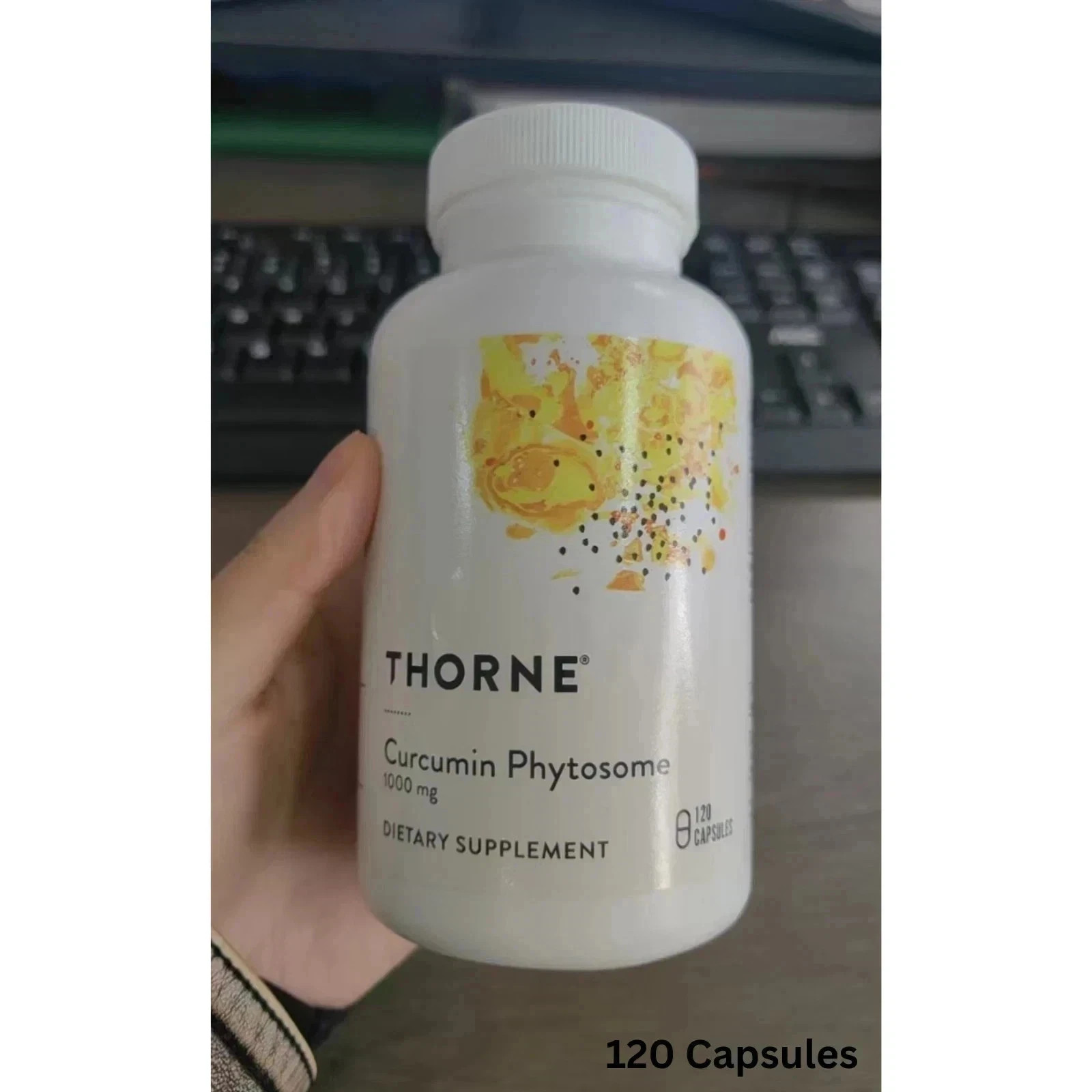 Thorne Sealed Curcumin Phytosome 1000 Mg Supplement, 120 Caps Exp 12/27
