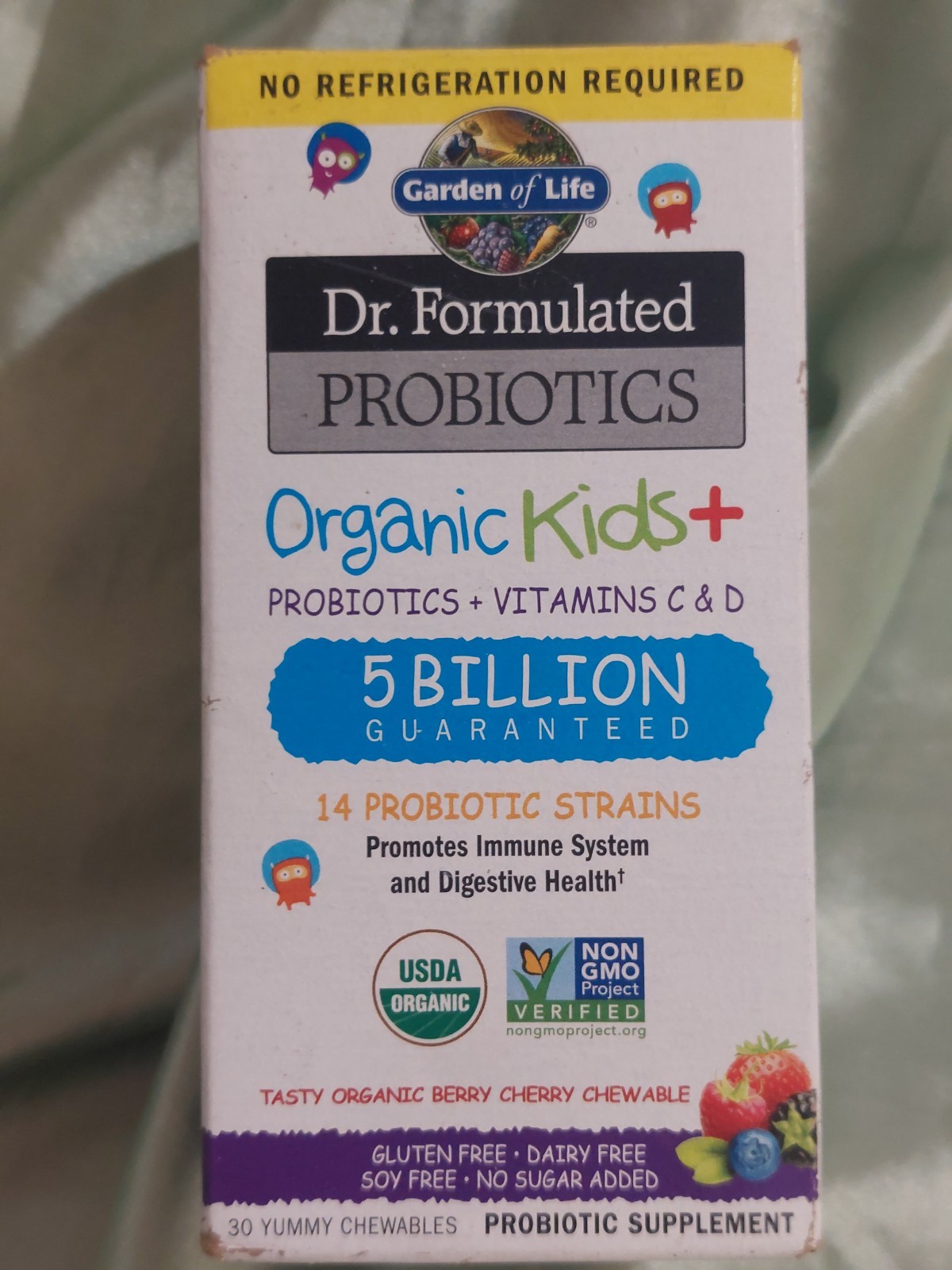 Garden of Life Dr. Dr Formulated Probiotics Organic Kids+ – Berry Cherry 30 chew