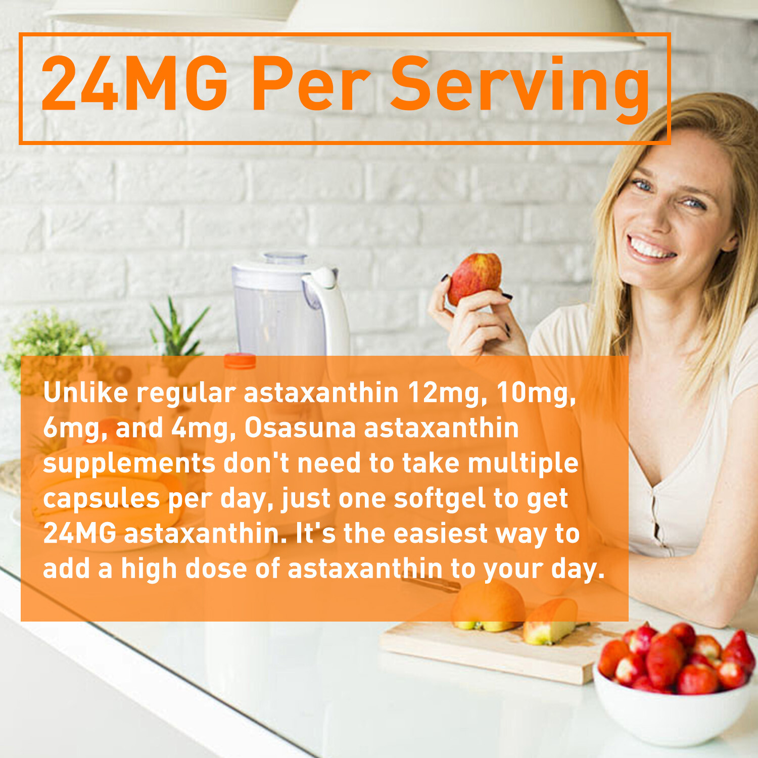 Liposomal Astaxanthin 24mg – with Phosphatidylcholine – Brain and Vision Health