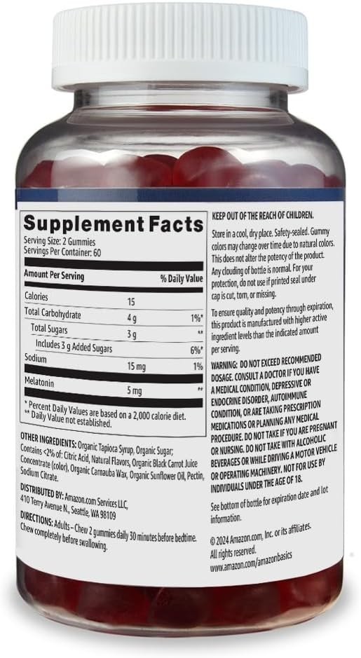 120 Count Sleep Support Gummies – Delicious Strawberry Flavor, 5mg Each
