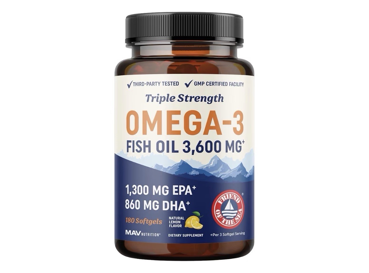 Triple Strength Omega 3 Fish Oil 3600 mg | EPA & DHA | Over 2100mg Omega-3