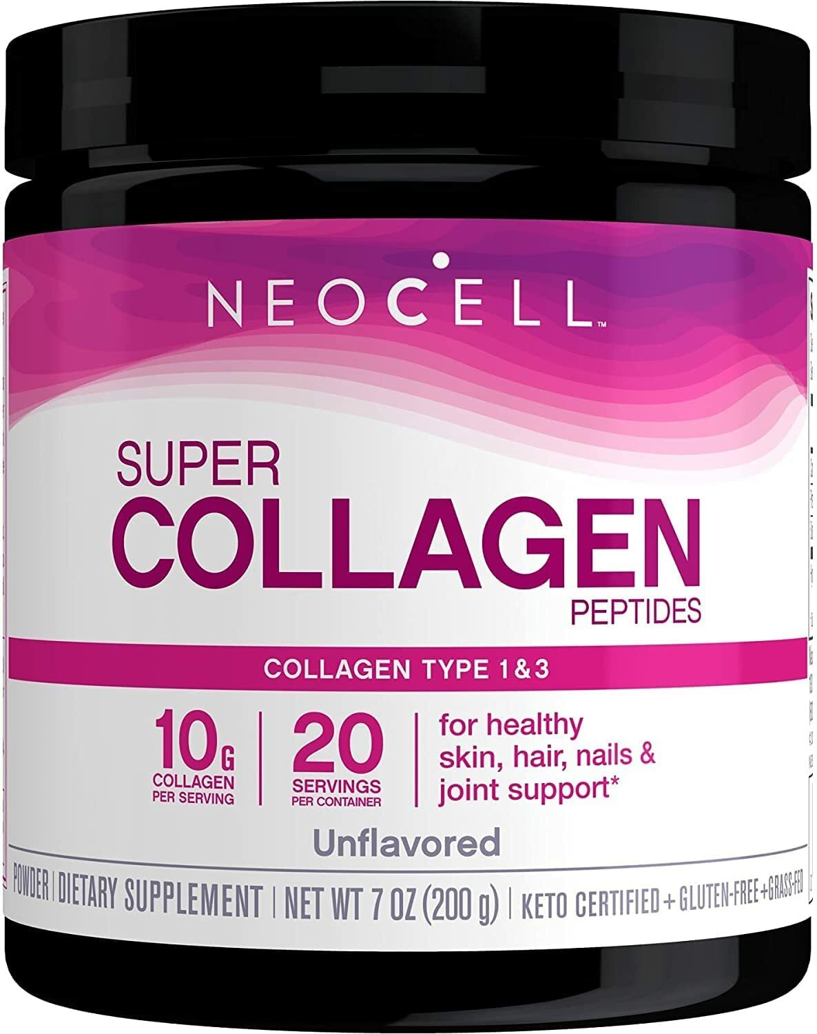 Neocell – Super Collagen Powder, Type 1 & 3, Collagen Peptides, 7oz (200 g)