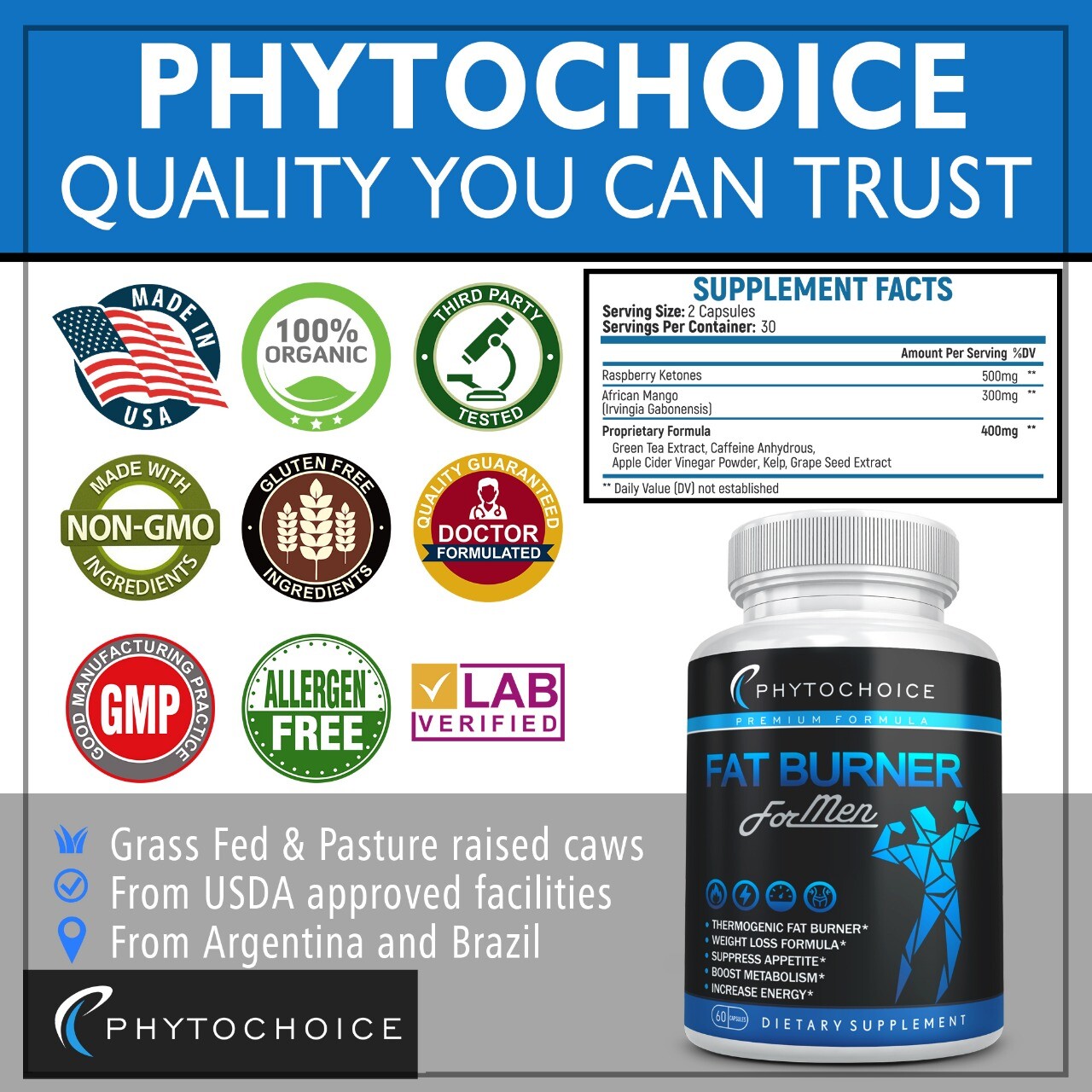 Diet Pills Men-Thermogenic Supplement Carbohydrate Blocker Metabolism Booster