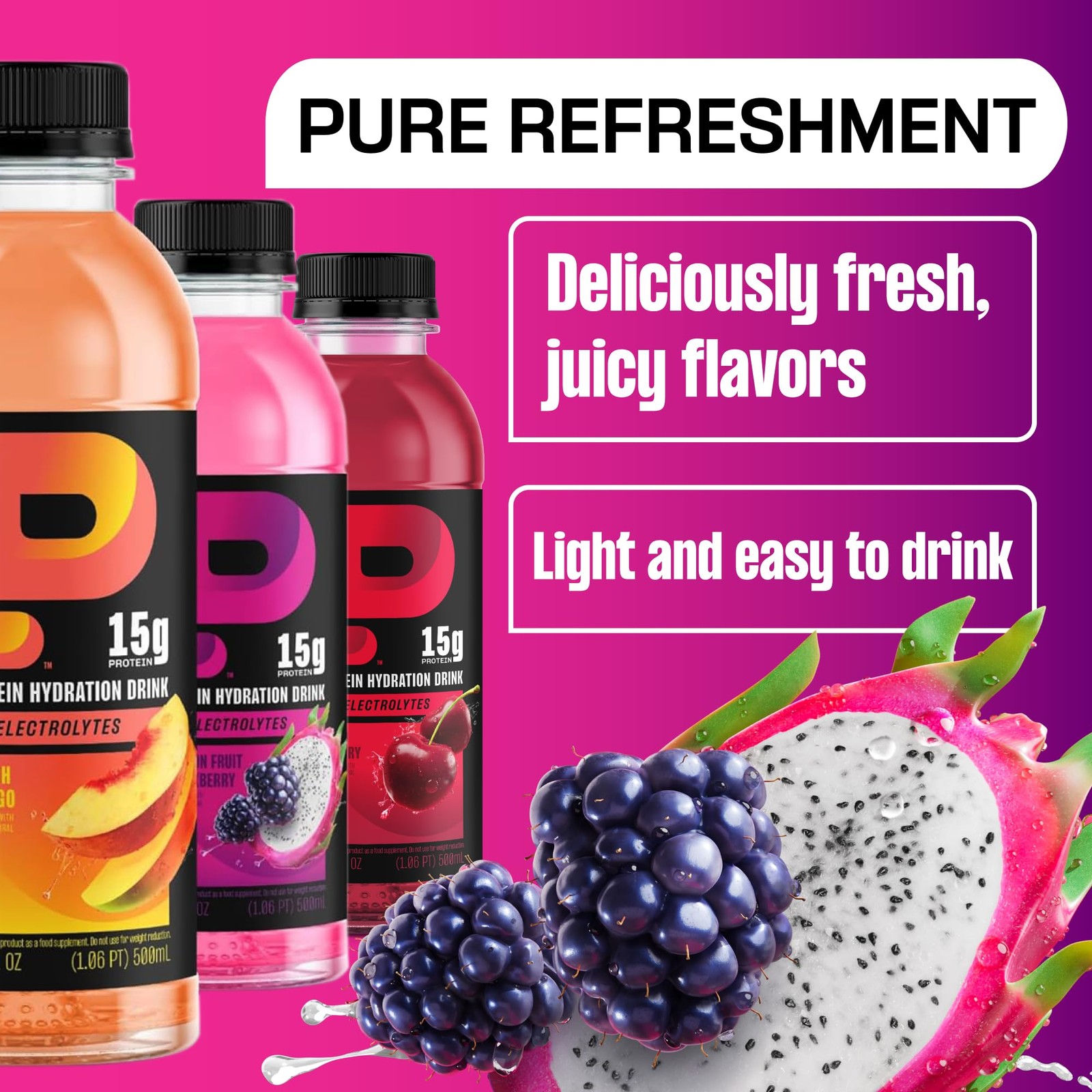 Hydration Drink – 2-in-1 Liquid Clear Whey Protein Isolate and Electrolyte Dr…