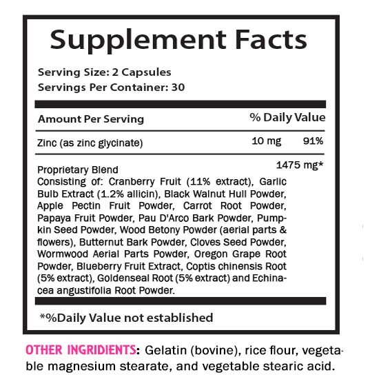 Vital Refresh – ANTI-PARASITE COMPLEX – Clean Start 1 Bottle 60 Capsules