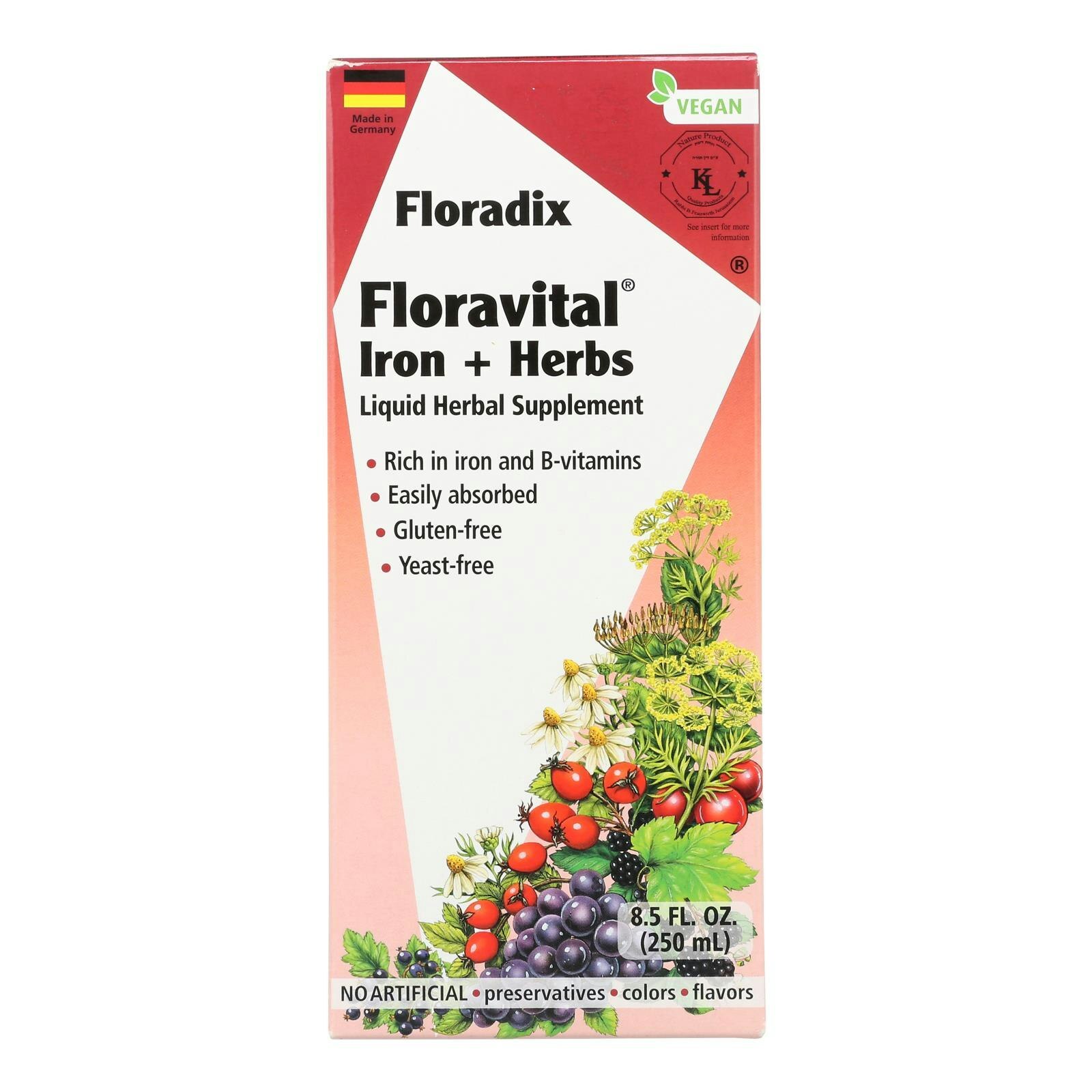 Floradix – Floravital Iron And Herbs – 8.5 fl. oz (Pack of 3)