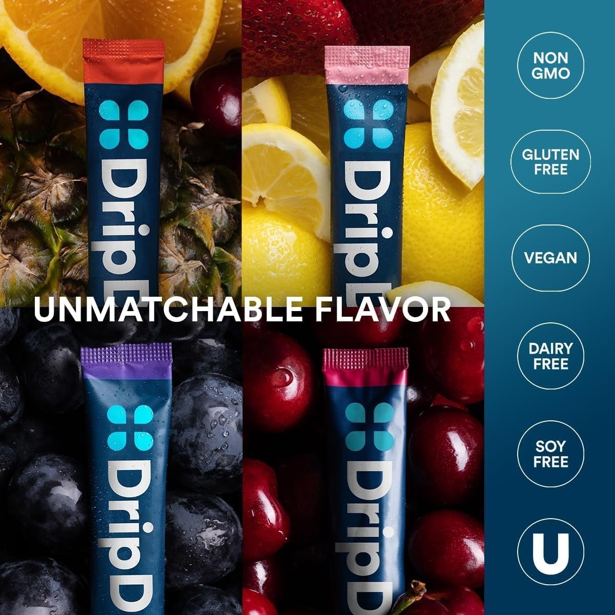Juicy Variety Hydration Packets – Electrolyte Drink Mix, 16 Single Serve Sticks