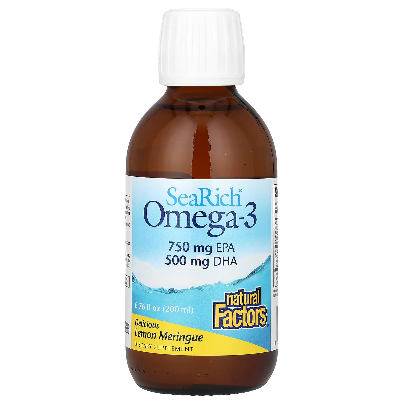 2 X Natural Factors, SeaRich Omega-3, Delicious Lemon Meringue, 6.76 fl oz (200