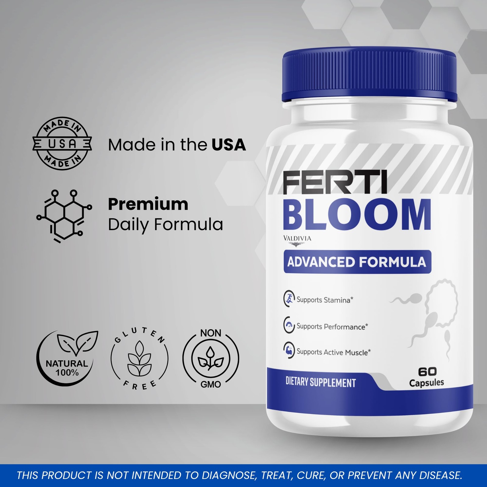 FertilBloom Women Reproductive Wellness Supplement Capsules 1 Pack 60Ct