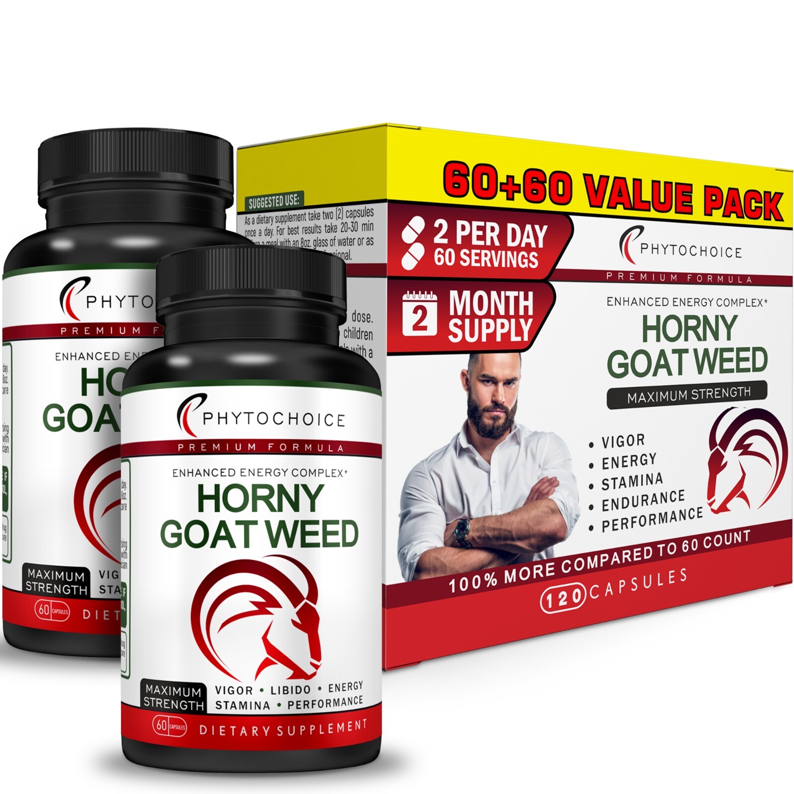 PHYTOCHOICE Advertising Insert Card for Fast Acting Horny Goat Weed Pills f Men