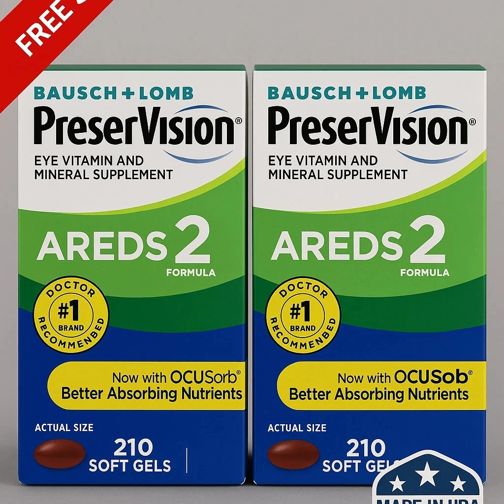 2 bottles Eye Vitamins Doctor Recommended Brand Lutein and Zeaxanthin Supplement