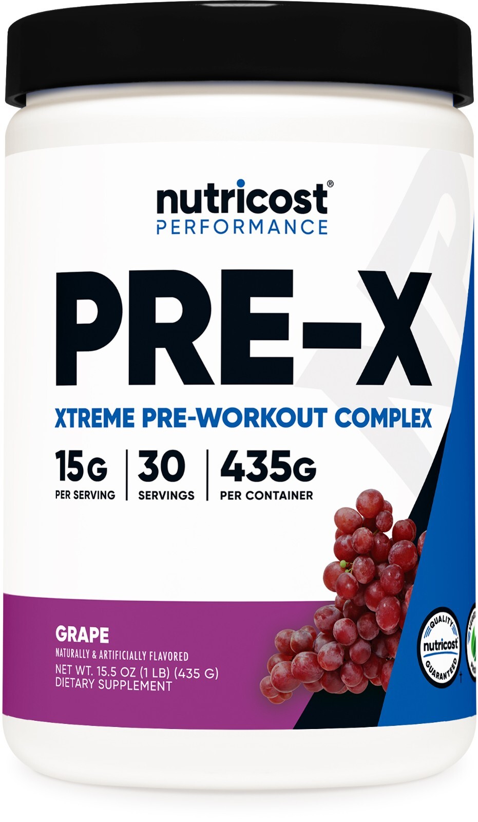 Nutricost Pre-X, Extreme Pre-Workout Powder Complex, Grape, 30 Servings