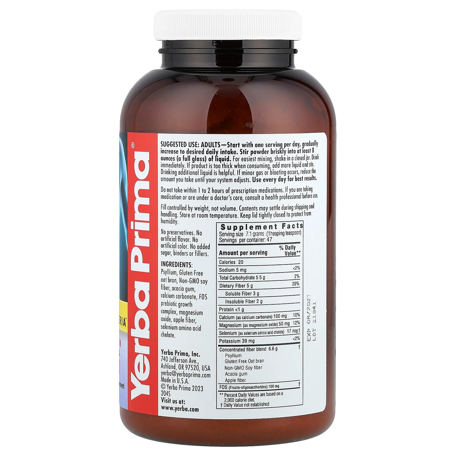 2 X Yerba Prima, Prebiotic Colon Care Formula, 12 oz (340 g)