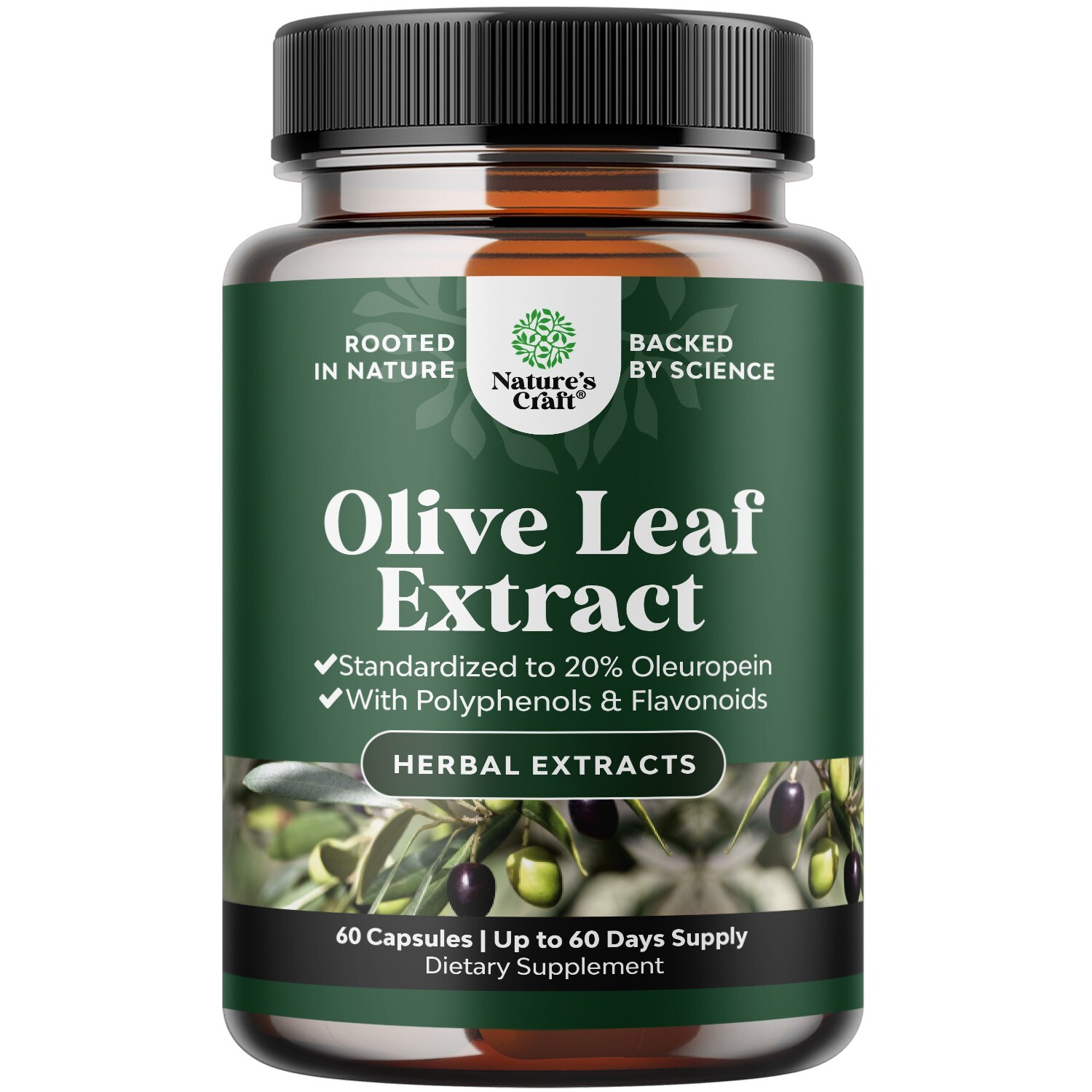 Potent Olive Leaf Extract Capsules – High Strength Antioxidant Supplement