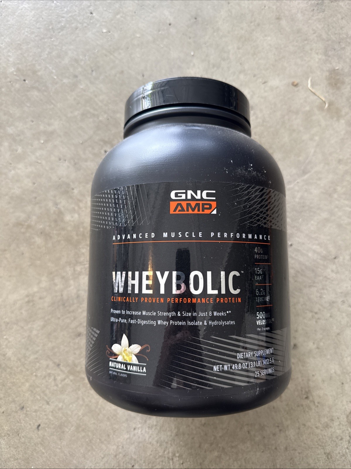 GNC AMP Wheybolic Protein Powder, Natural Vanilla , 3.78Lb