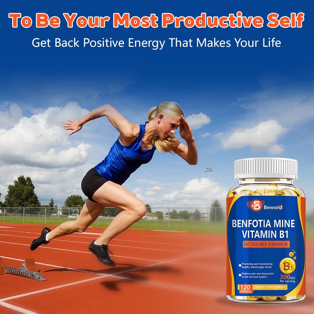Vitamatic Benfotiamine 300 mg 120 Vegetarian Capsules – Also Called Fat Soluble