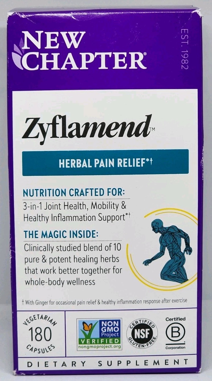 New Chapter Zyflamend Whole Body Joint Supplement 180 Capsules New Exp. 04/2028