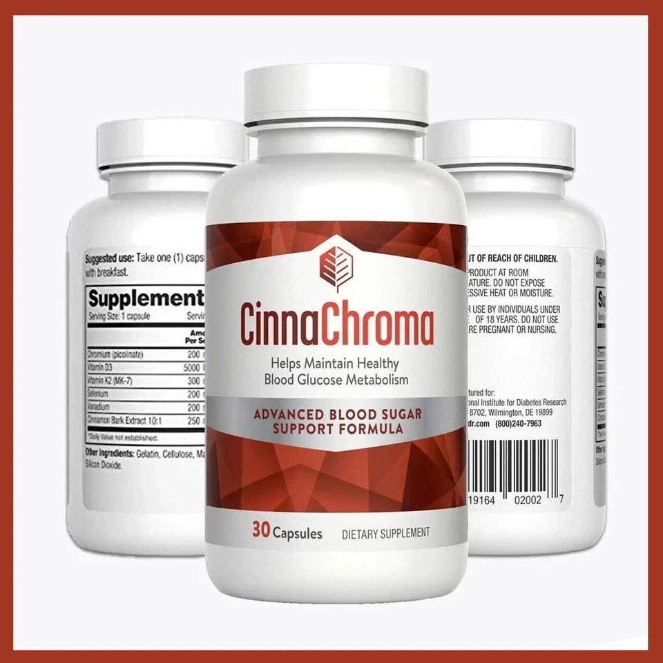 3Pack Barton Nutrition CinnaChroma Advanced Blood Sugar Support 30 Caps
