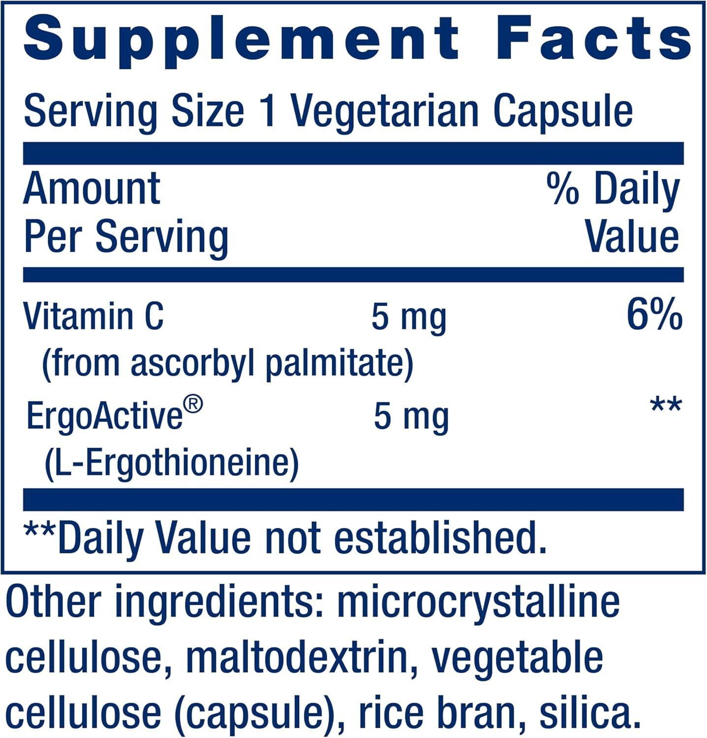 Life Extension Essential Youth L-Ergothioneine 5 mg 30 Veg Caps