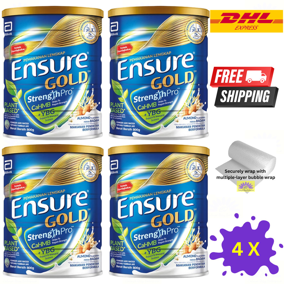 4 X Abbott Ensure Gold Plant Based Flavor (800g) Complete Care Milk Powder