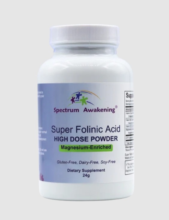 Super Folinic Acid High Dose Powder, 24 g, + Magnesium, Gluten Free, Dairy Free