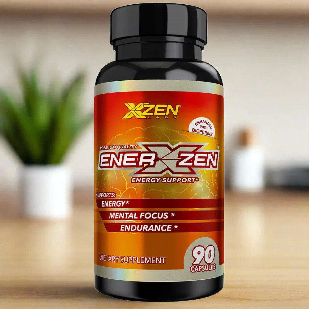 Energy Booster Focus Endurance Natural Caffeine 275mg No Crash Formula 90 pills