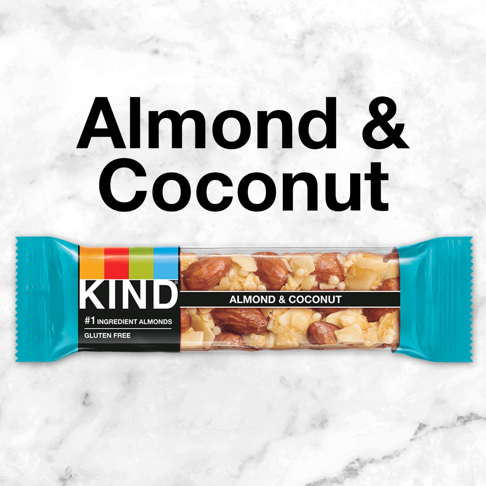 KIND Bars, Almond & Coconut, Gluten Free, Low Sugar, 1.4 Ounce Bars, 12 Count