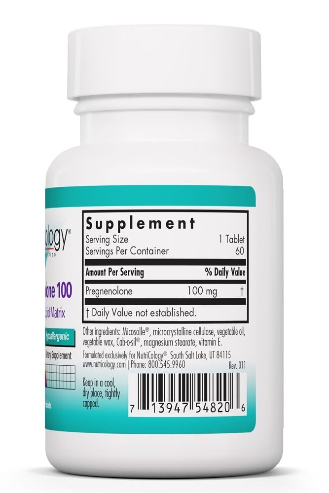 Micronized Pregnenolone 100mg – Hormone Support for Stress & Well-Being – 60 Tab