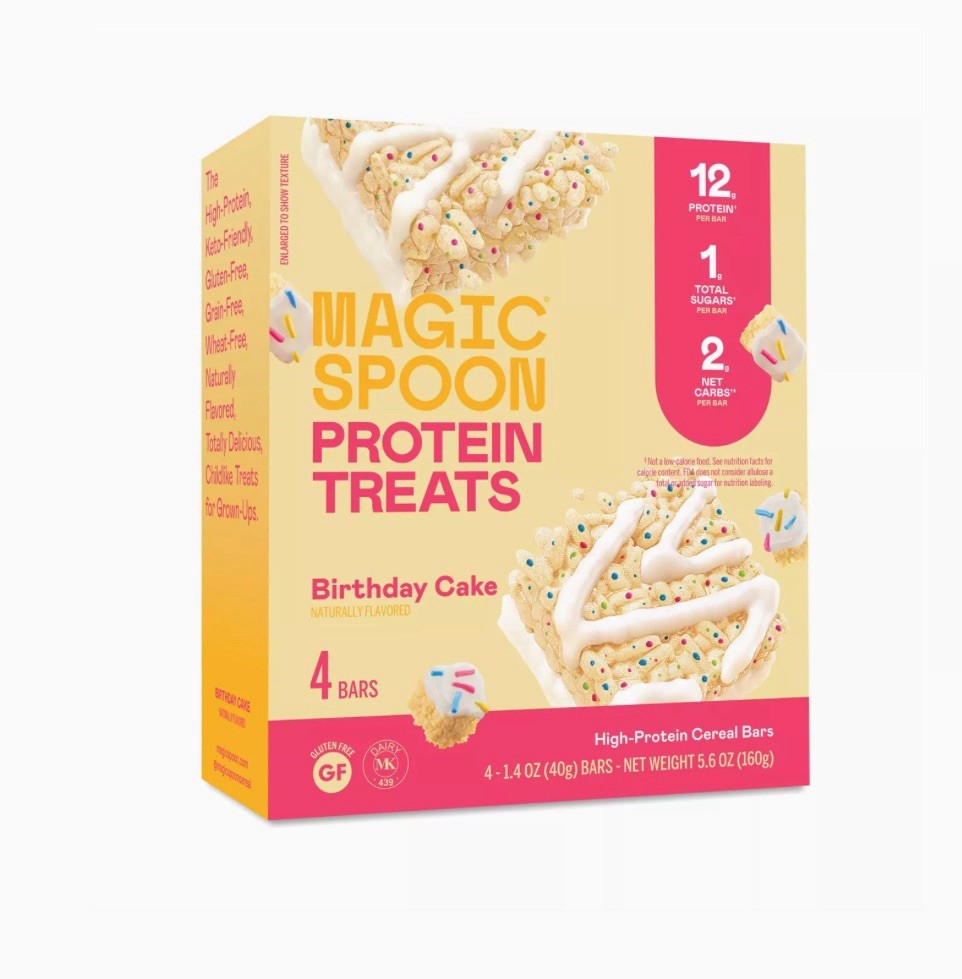 🟠 New Magic Spoon BIRTHDAY CAKE Pastries High Protein Cereal Health Bars 5.6oz
