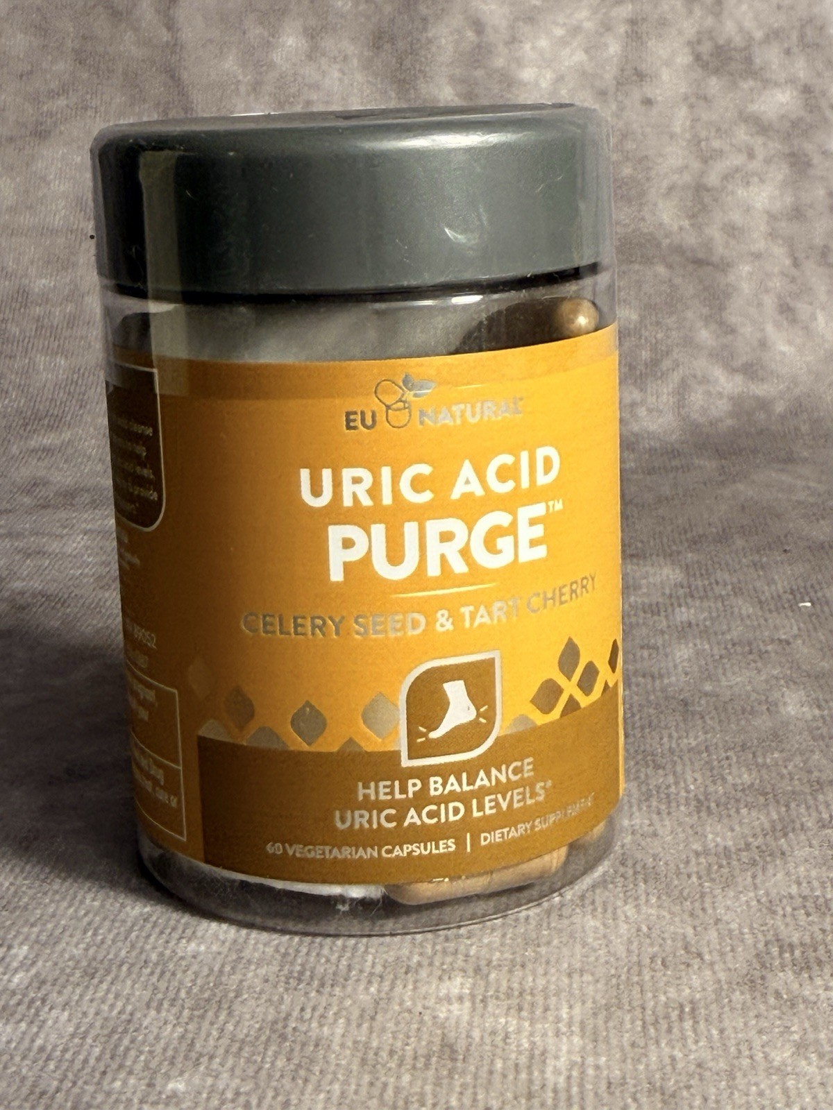 EU Natural Uric Acid Support Celery Seed & Tart Cherry Veg 60ct Wheat-Free