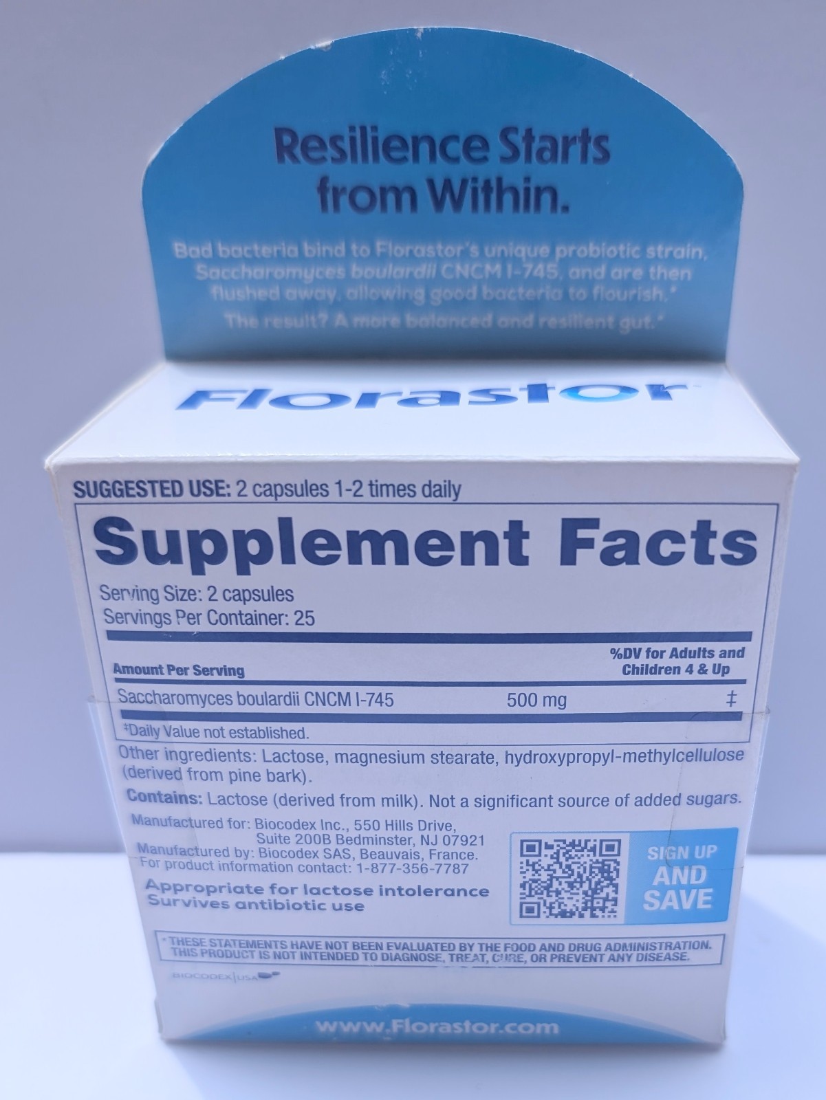 Lot Of 2 Florastor Dual Action Probiotic Digestive & Immune 50 Caps Exp09/2027