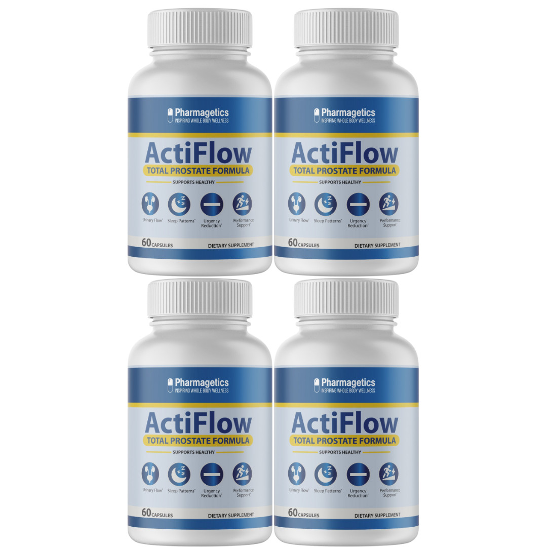 Actiflow – Total Prostate Formula, Prostate Supplement – 4 Bottles