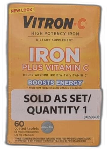 *2026-11-1* Vitron-c Iron Supplement, Once Daily, High Potency Iron Plus Vitamin