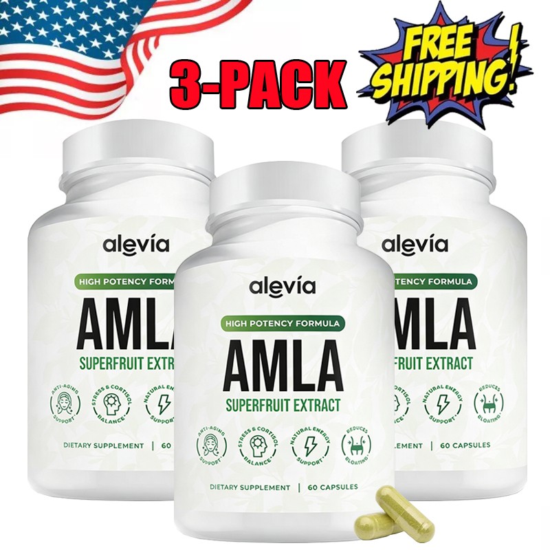 5x Alevia Organic Amla Capsules 1000mg Indian Gooseberry Antioxidant Supplement
