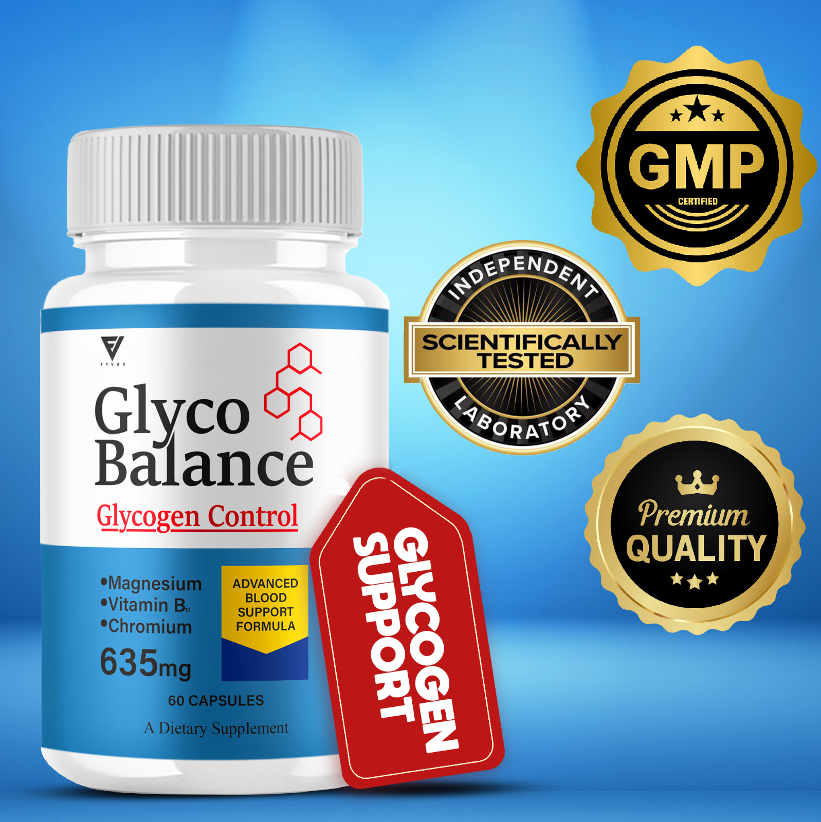 (5 Pack) Glyco Balance Pills, GlycoBalance Max Glycogen Support (300 Capsules)