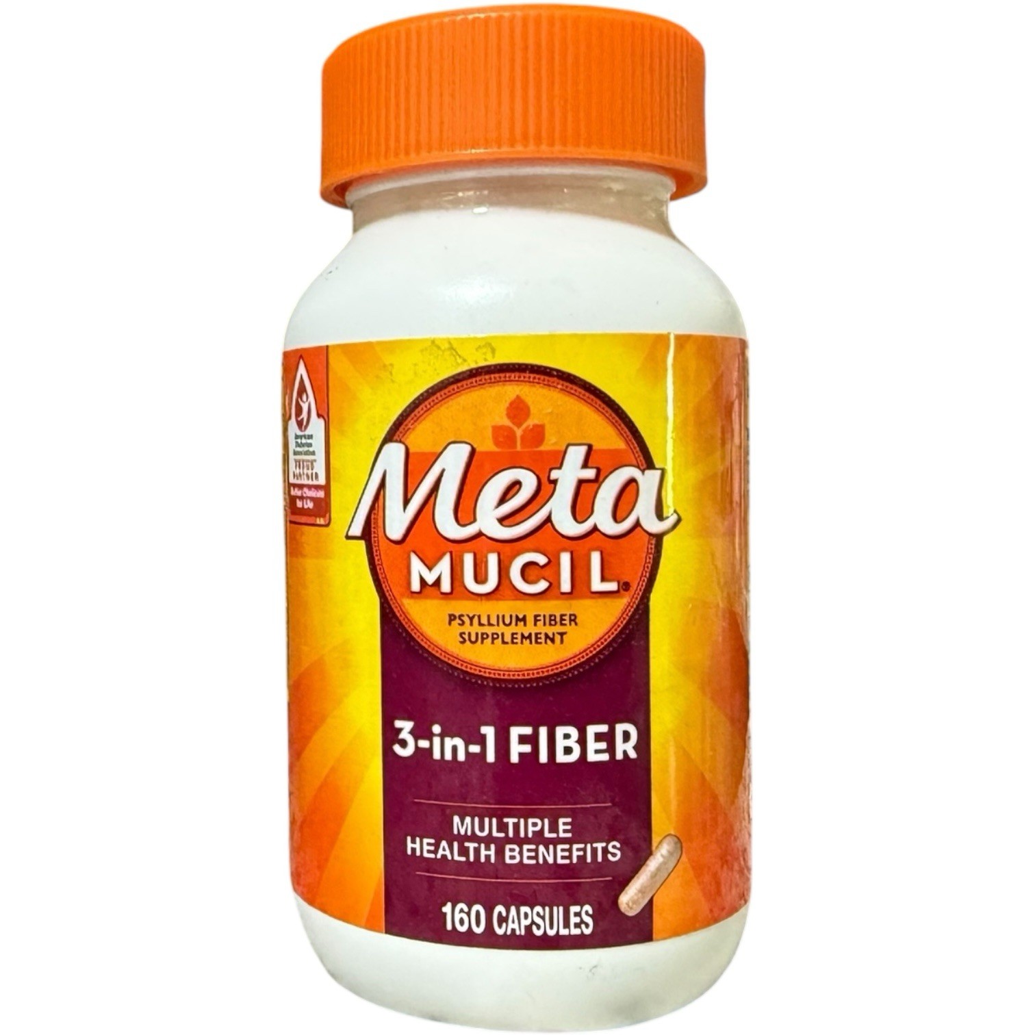 (2) Metamucil 3-In-1 Daily Fiber Psyllium Fiber Supplement 160 Caps Exp-06/2026+