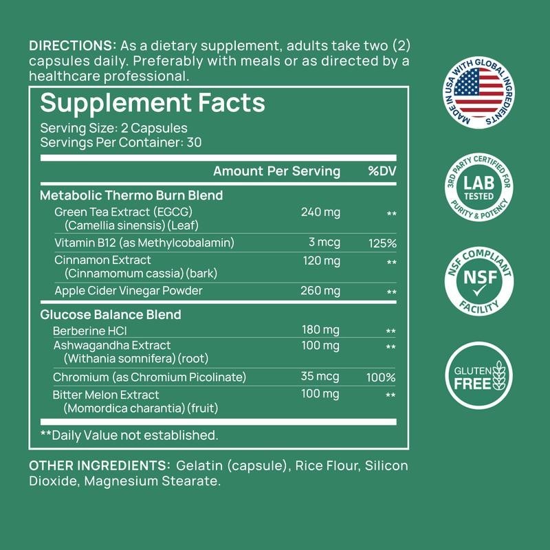 Selerb Metaburn for Daily Nutrient Support ?CVitamin B12 & Berberine HCI