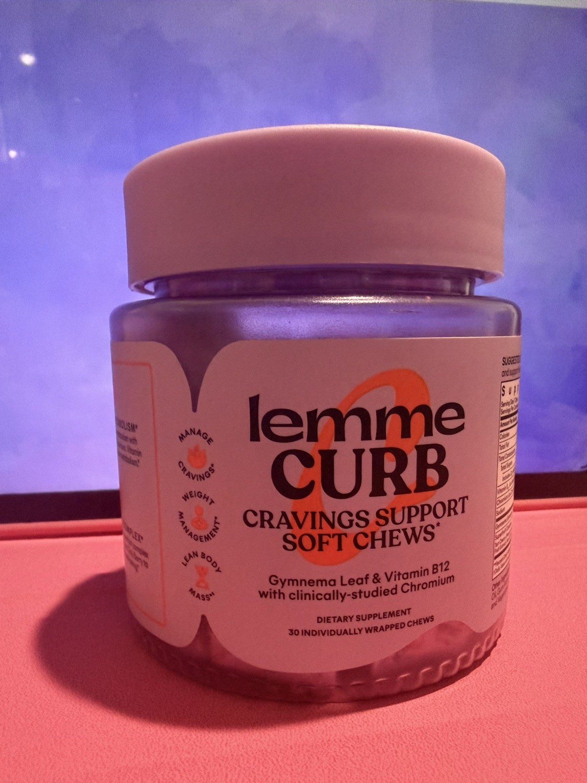 Lemme Curb Cravings Support Soft Chews 30 count exp: 10/2027