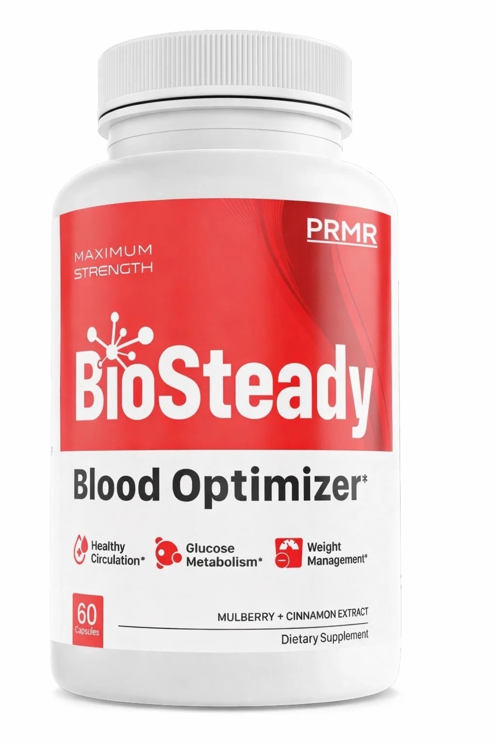 (5 pack) BioSteady Blood Health Support Dietary Supplement – ( 300 Capsules )