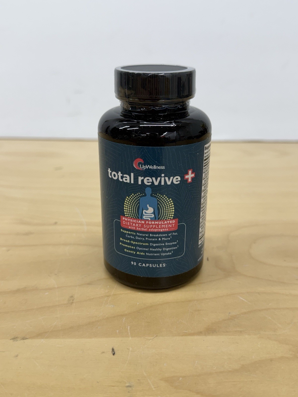 UpWellness Total Revive + 90 Capsules Broad Spectrum Digestive Enzymes Exp 12/26
