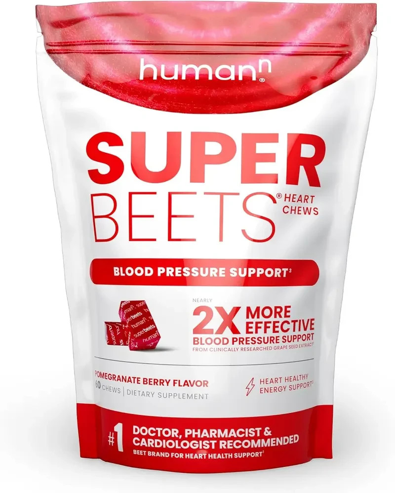 humanN Super Beets Heart Chews Non GMO Beetroot Blood Pressure Energy Support