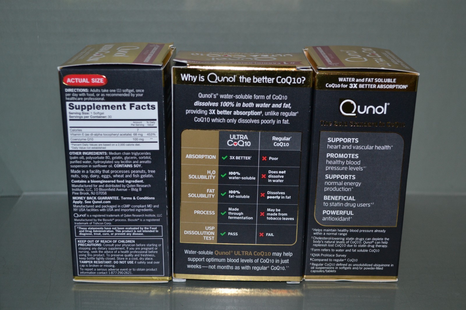 (3) Qunol Ultra CoQ10 100mg Dietary Supplement, 30 Softgels Each, Exp. 07/2027