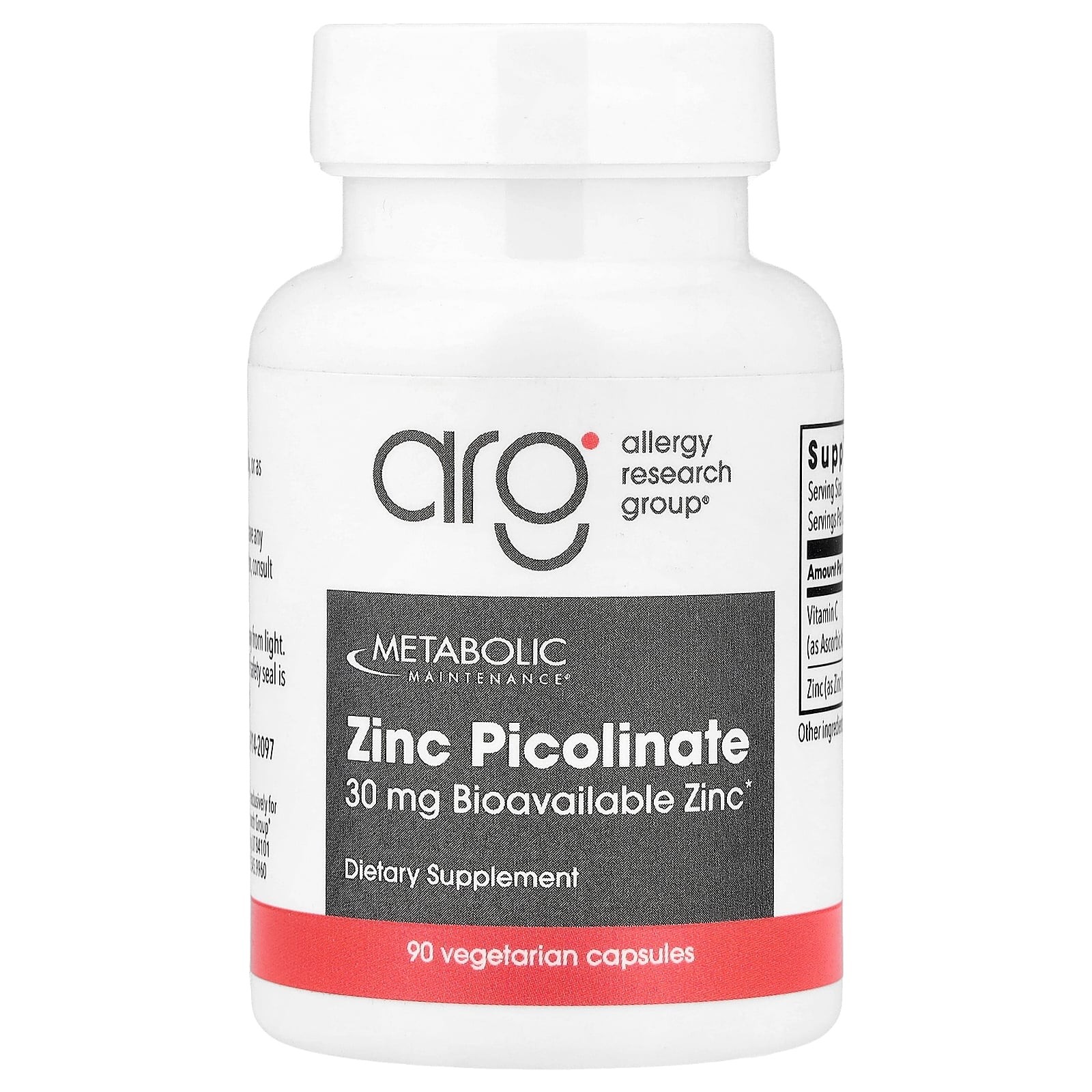 2 X Metabolic Maintenance, Zinc Picolinate, 90 Vegetarian Capsules