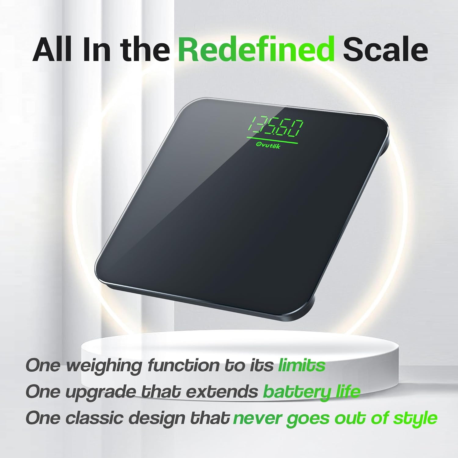 Bathroom Scale for Body Weight, Highly Accurate Digital Weighing Machine for Peo